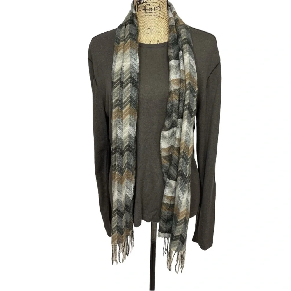 Boutique Chevron Aztec Boho Hippie Fringe Scarf